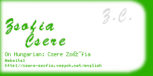 zsofia csere business card